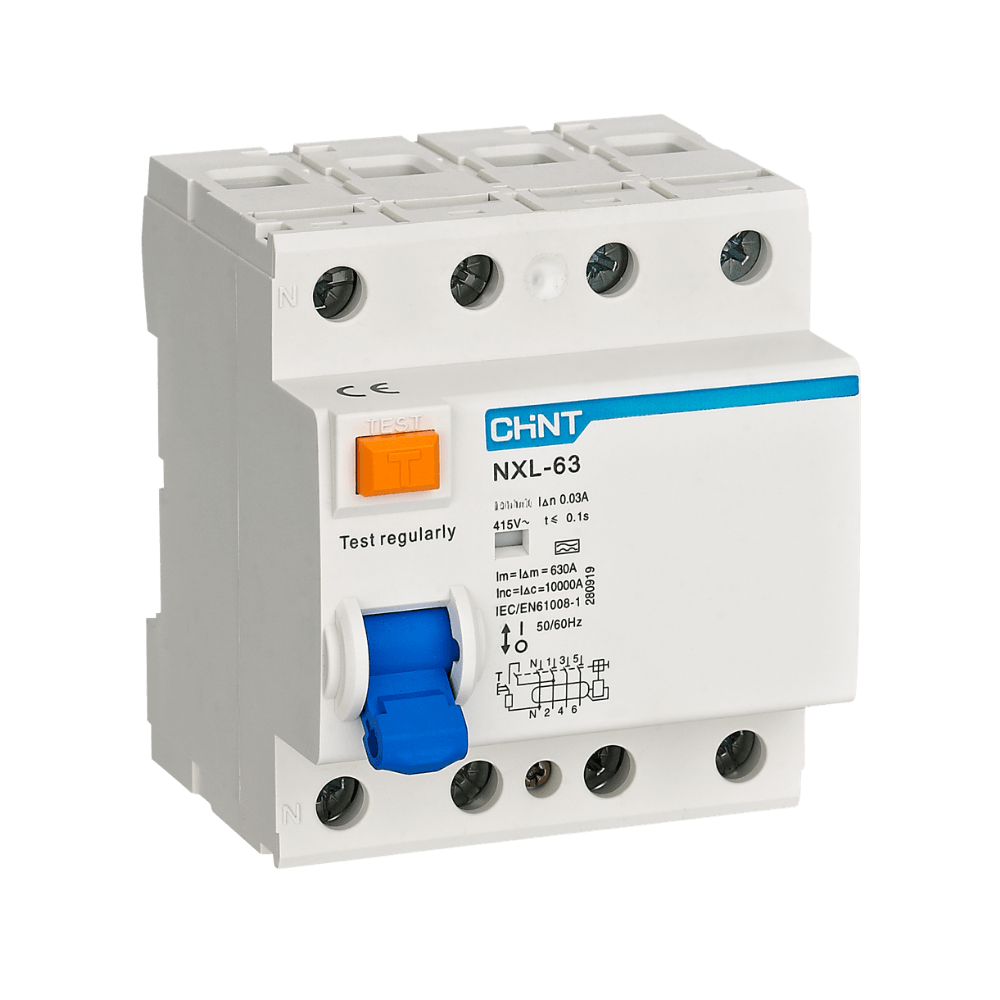 Interruptor DR 3P+N 63A/30mA AC 400V NXL-63 Cód. 280792 – Chint